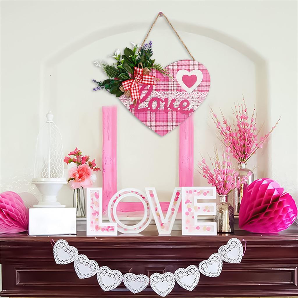 Door Hanging Sign Happy Valentine Day Pendant Wall Door Pendant Home Party Ornaments For Walls  Doors Decorations