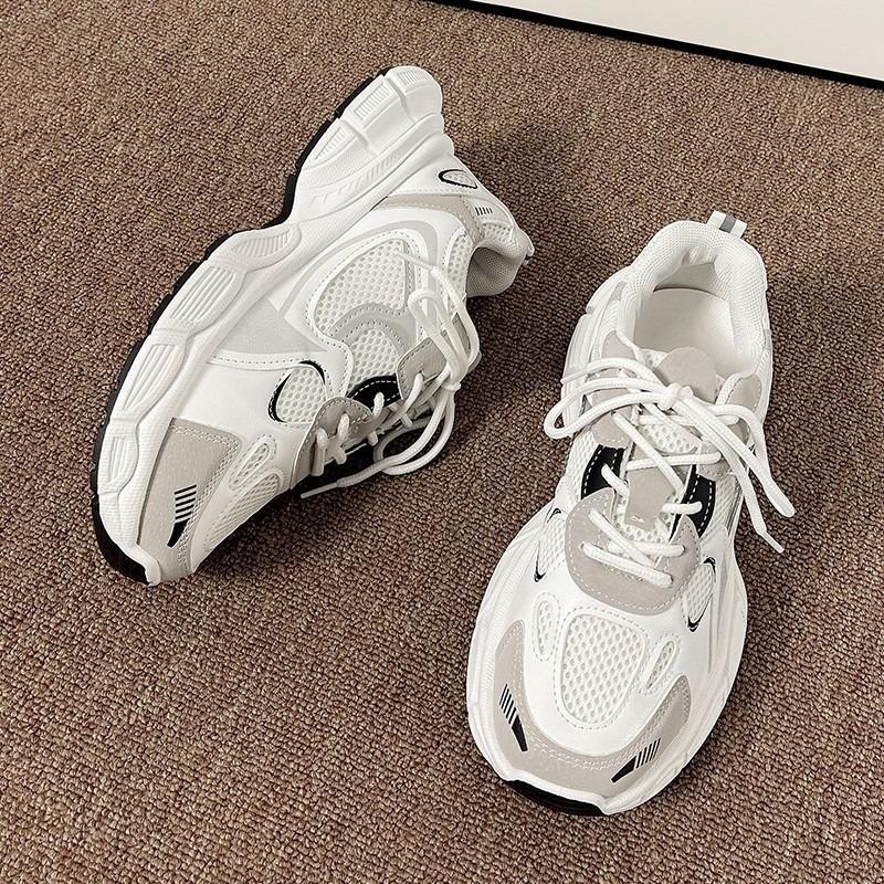 Station mesh breathable shoes women's new fashion niche platform casual sports shoes
