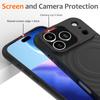 For iPhone 17 Pro Max Case Compatible with MagSafe Ripple Texture Liquid Silicone Protective Cover with Strap