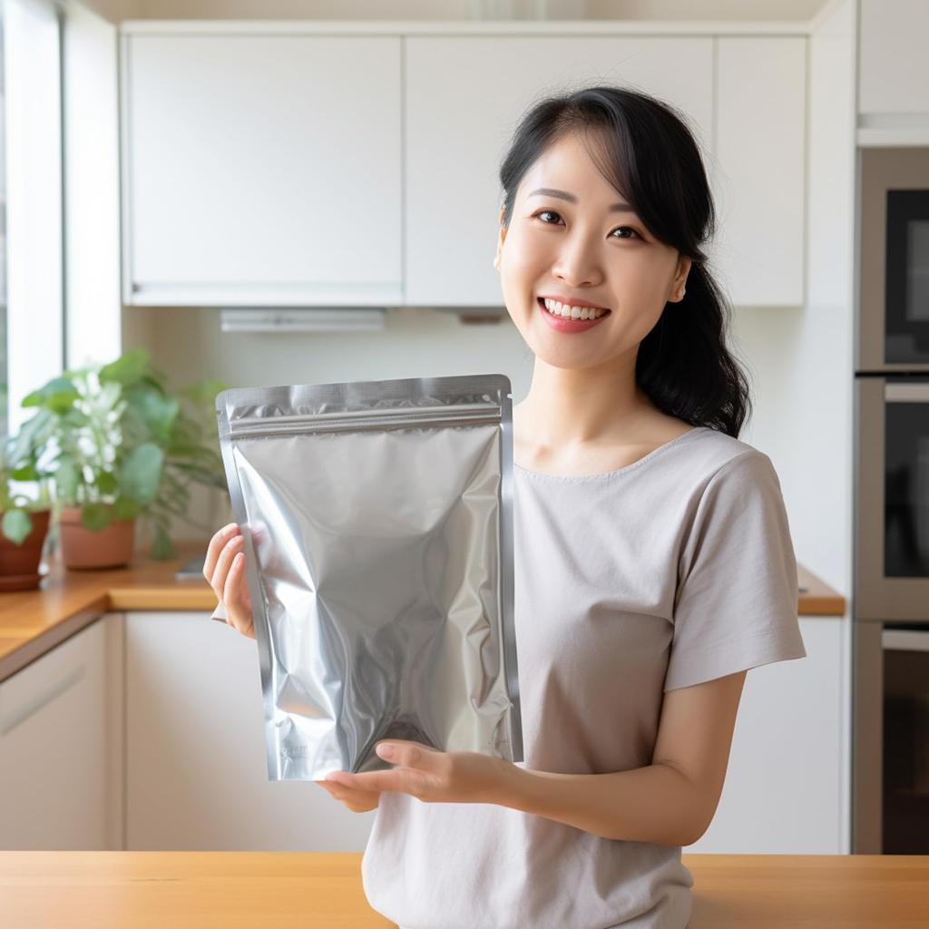 AVELIO Rice Bag 10kg Rice Storage Bag Refrigerator Storage Rice Storage Bag Storage Container Aluminum Bag with Zipper Extra Large Vacuum Zipper Bag