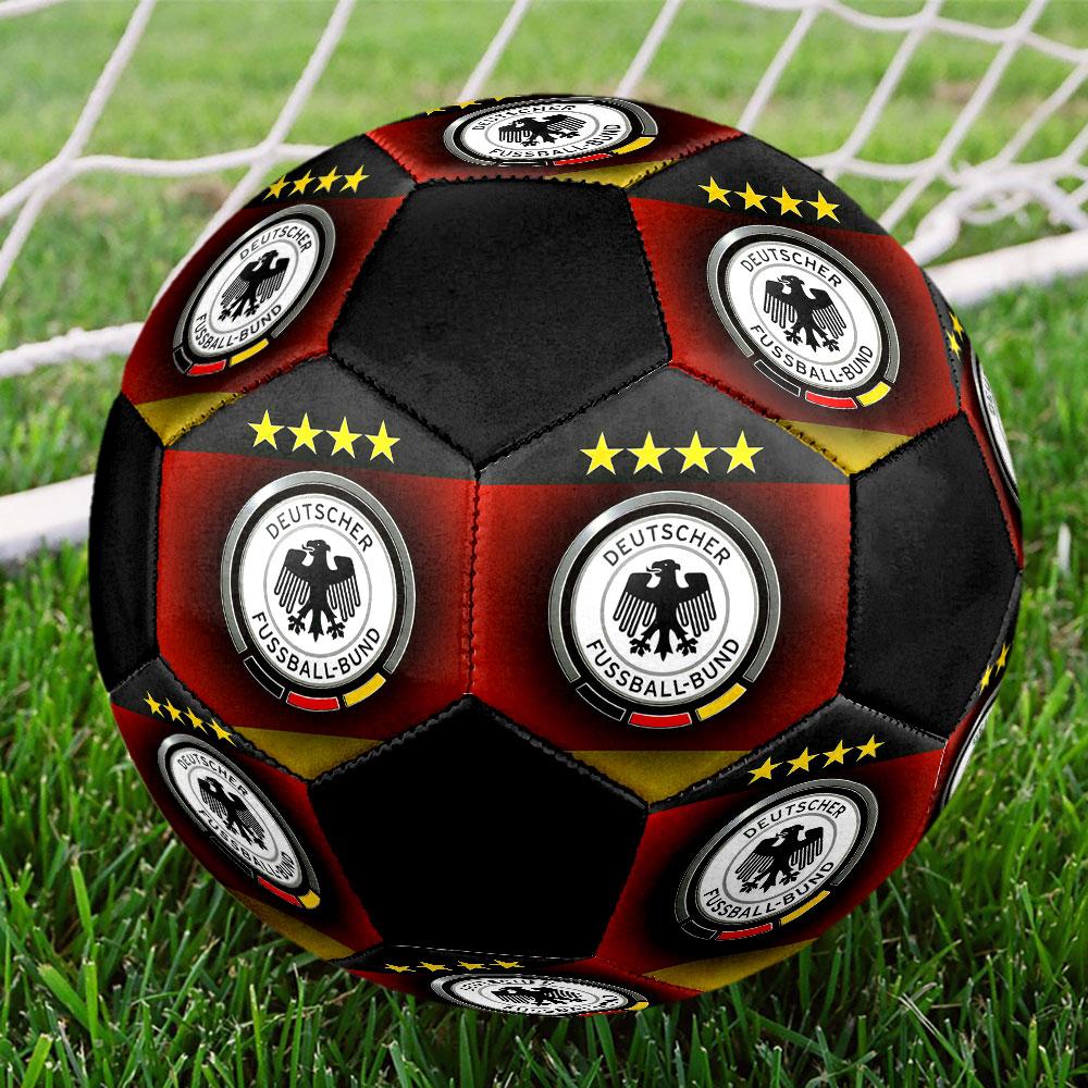 Germany national football logo Size 5 Soccer Ball, Machine-Stitched PVC, Durable & High Bounce, All Ages Fit, fan merchandise, matches & outdoor use.
