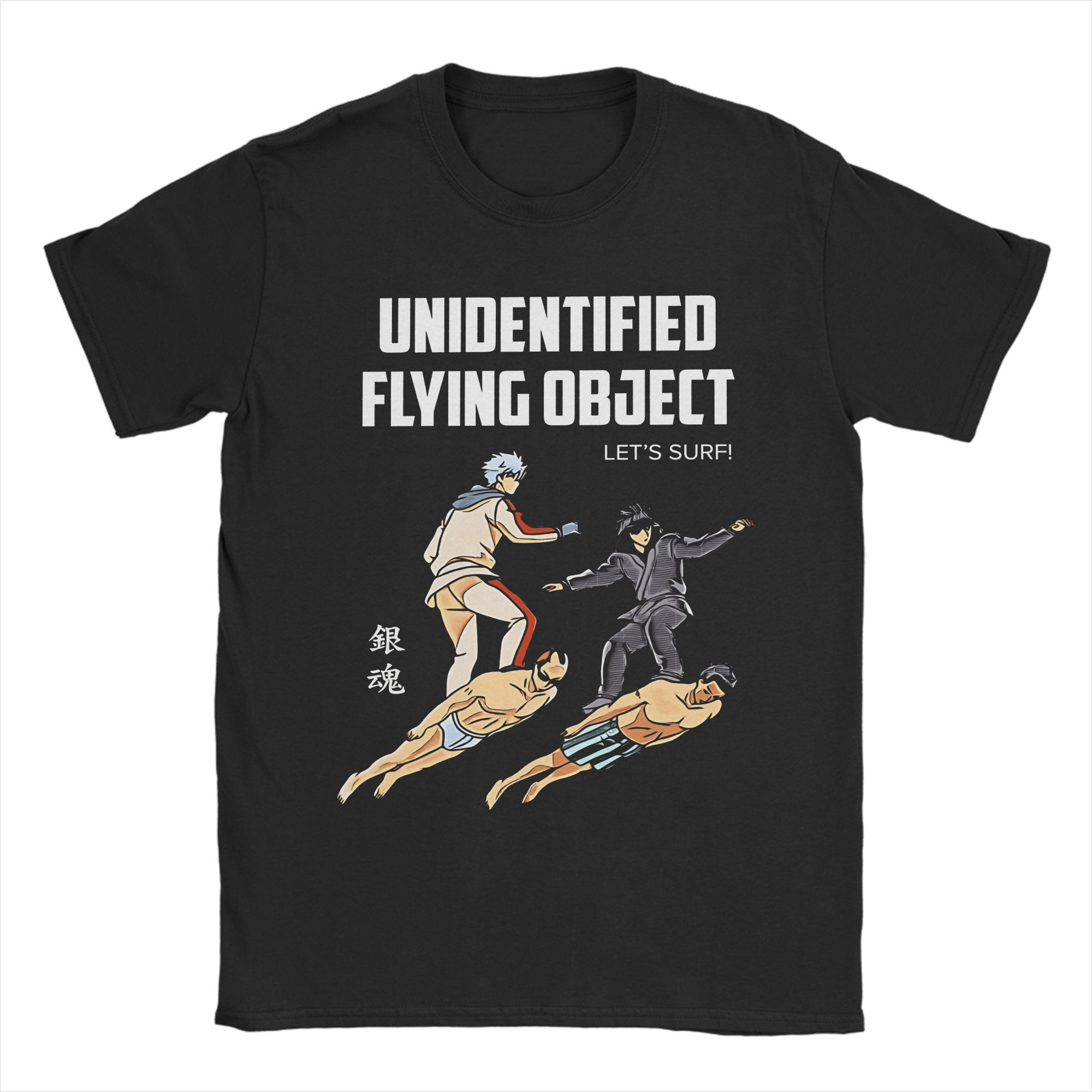 

Unisex Women Gintama Lets Surf Gintoki T Shirt Clothes Vintage Short Sleeve Round Collar Tee Shirt Plus Size TShirt S