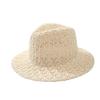 Outdoor spring and summer new sunscreen sun hat big brim sunshade bucket hat sunscreen women's knitted hat hollow jazz straw hat
