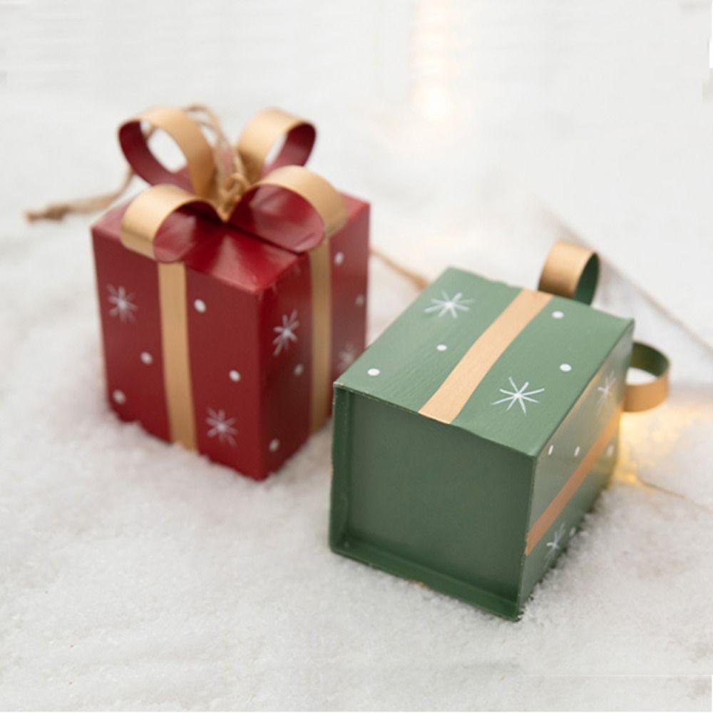 Iron Christmas Gift Pendant Hanging Gift Bag Christmas Tree Pendant Mini Party Supplies Xmas Ornaments Home Decoration