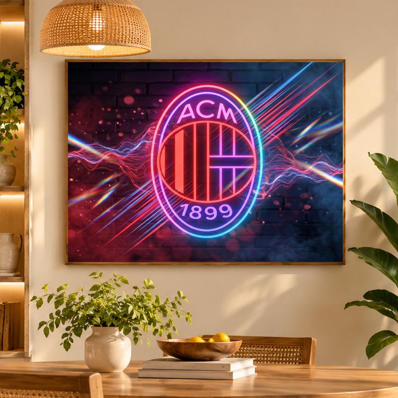5D Diamond Painting AC Milan DIY Full Drill Diamond Art Kit Home Decoration