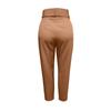 Damen Farbe Lässige Hosen Mikroelastisch Schlanke Passform Gürtel Verziert Gerade Bein Anzug Neun-Punkt Hosen