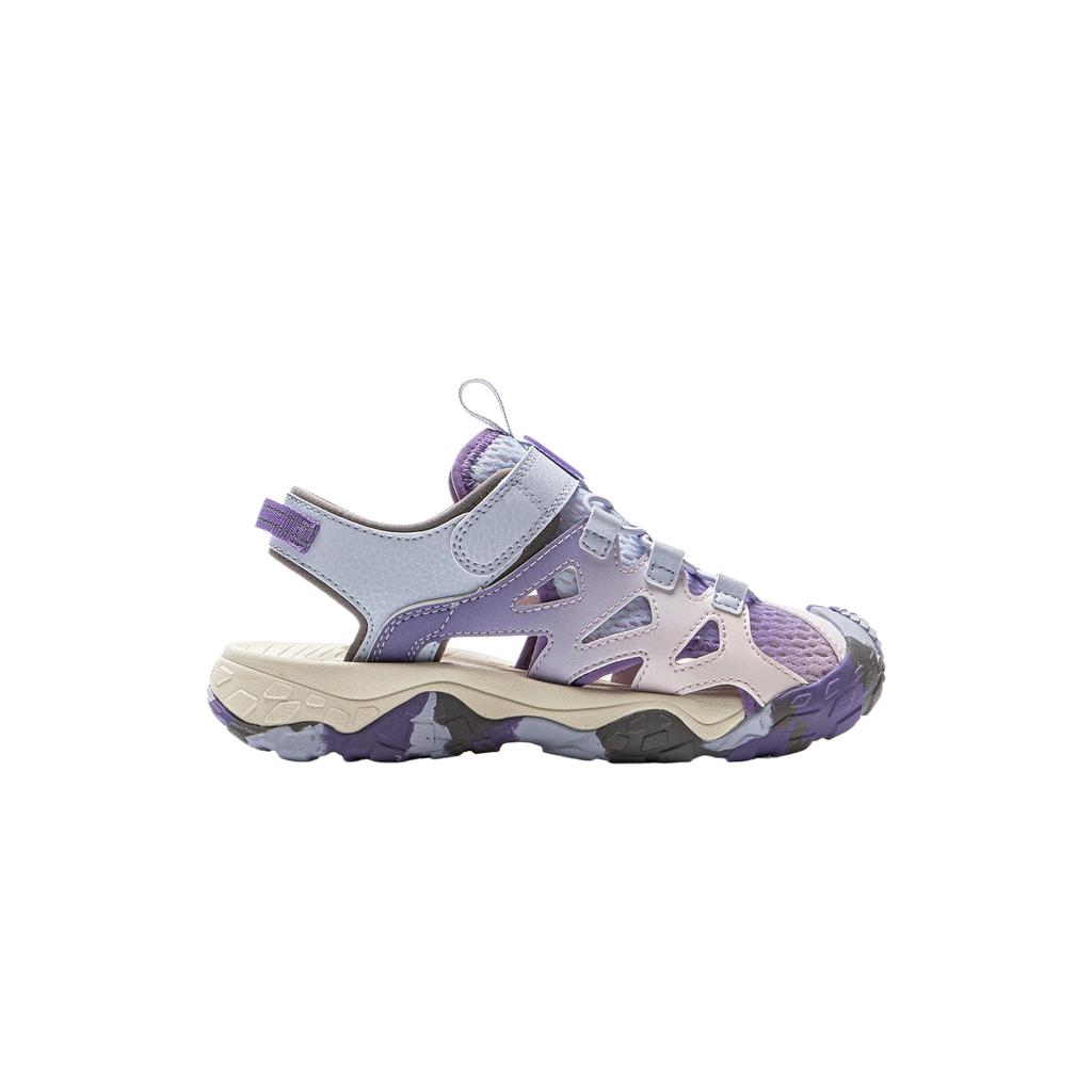 Li Ning Kids Outdoor Soft Comfortable Fashion Versatile Sandals Kids sandals Bellflower-Purple Plain-Purple Light-Pink YKEV030-6