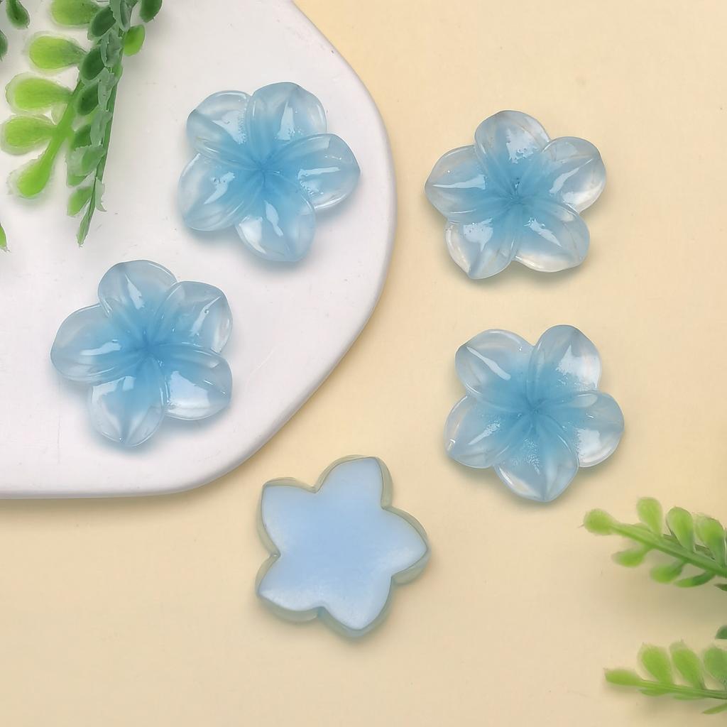 25mm Plumeria Resin Cabochons Flatback Charms Mini Hawaiian Flower for Jewelry Making, Scrapbooking, Phone Case Crafts, Slime
