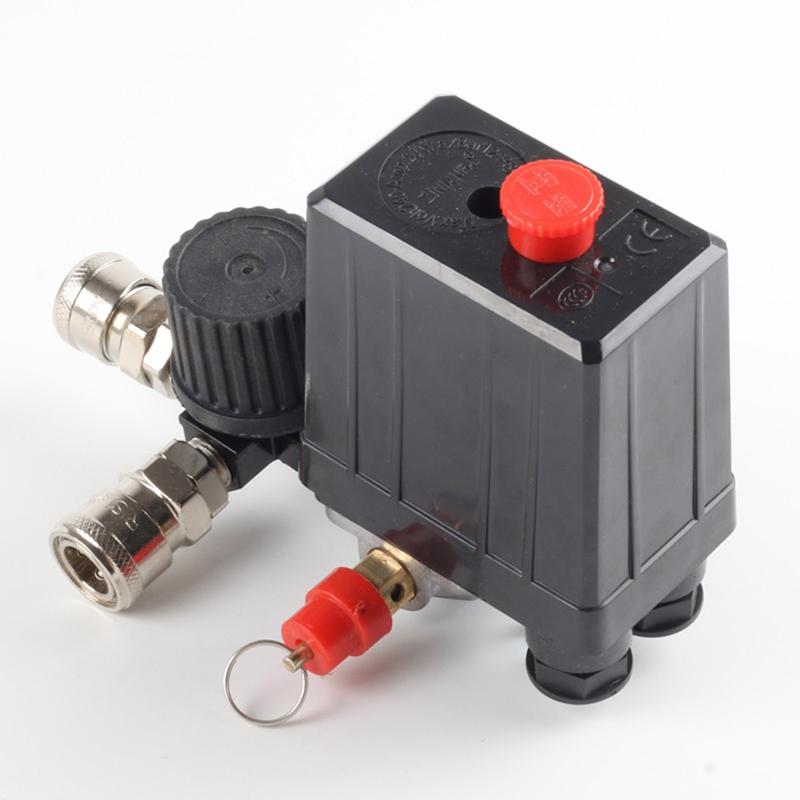 Válvula de Controle para Bomba de Ar 3000L/Min Manômetro 0-180 PSI Regulador 220V/380V Interruptor de Controle de Pressão para Compressor de Ar