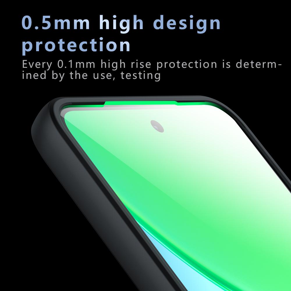 For Vivo Y39 5G Case Skin-Touch TPU+PC Matte Phone Shell,Transparent Black