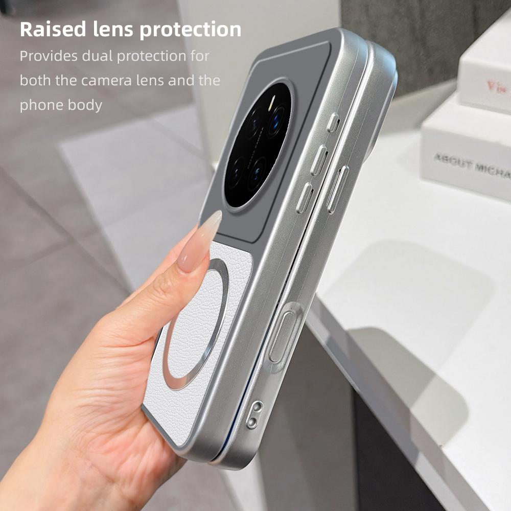 For Honor Magic 8 7 6 Pro Case New Lychee Pattern CD Magnetic Ring Ultra-Thin Cover For For Honor Magic8 Pro Shockproof Funda