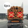 6x Truck Security Flags Weatherproof with Loop and Reflective Strip Mesh Easy To Install Tow