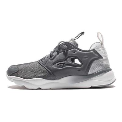 Furylite Clean Minimalist Fabric Synthetic Leather Low Top Marathon Running Shoes Womens Dark Gray BD1436