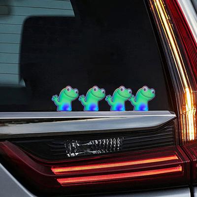 1/2/3/4/5/6/9/10/15 gab. Auto uzlīmes Ūdensizturīgas Izturīgas pret UV stariem Spēcīga līmība Pašlīmējošas Krāsainas ķirzakas uzlīmes Smieklīgas uzlīmes