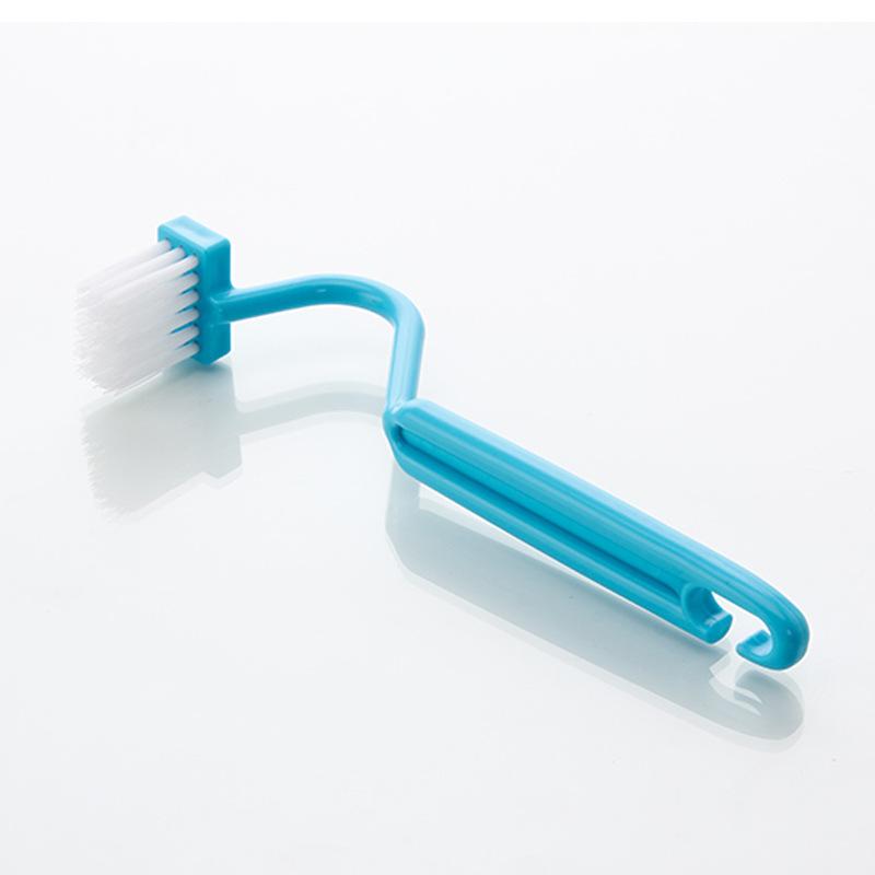 Portable Toilet Brush Scrubber V-type Cleaner Clean Brush Bent Bowl Handle