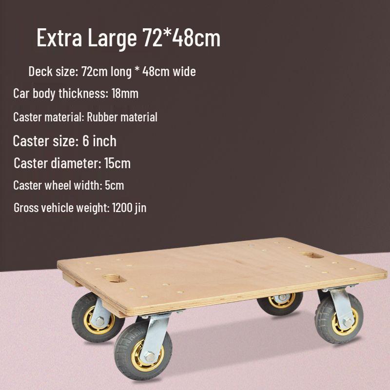 Robuster hölzerner Schildkröten-Auto-Wagen mit leisen Universalrädern