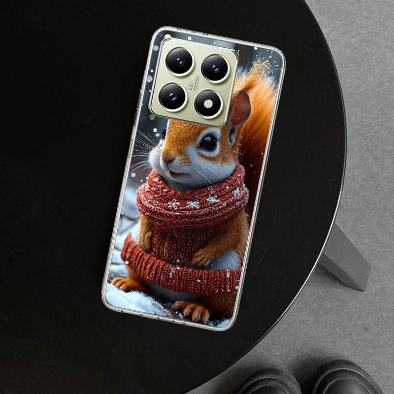 Animal Squirrel Phone Case Cover for Xiaomi Redmi Note 15 14 13 12 11 Pro Plus 14S 12S 11S 11T 11E 10S 10 Customized Fundas Redm