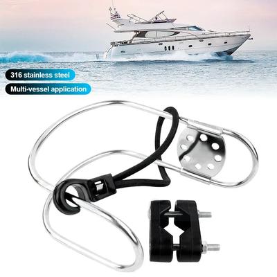 Boat Lifebuoy Ring Horseshoe Bracket Marine Hardware Boat Life Buoy Holder Adjustable Swimming Ring Brackets Rustproof for Yacht