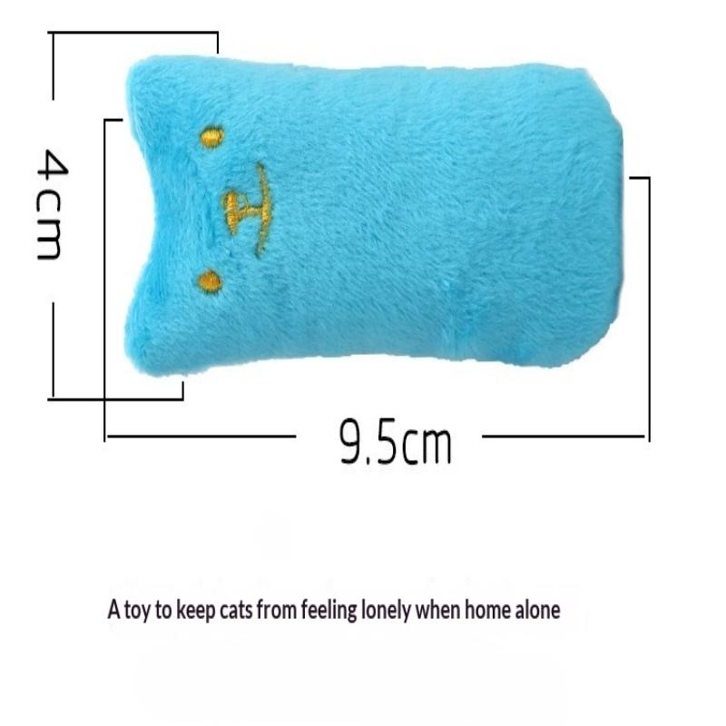 Interactive Plush Cat Toy with Mint Designed for Chewing and Scratching, Encourages Vocalization and Play in Kittens and Cats