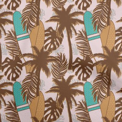 Cotton Flex Brown Fabric Tropical Sewing Craft Projects Fabric Prints By Yard 40 Inch