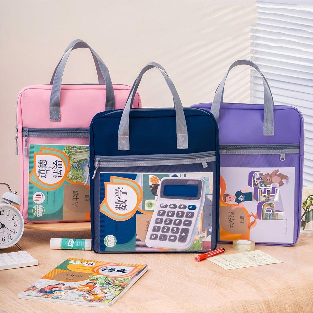 Oxford cloth File Bag Multifunctional Data Storage Bag Zipper Pouch Bag  School Office Supplies