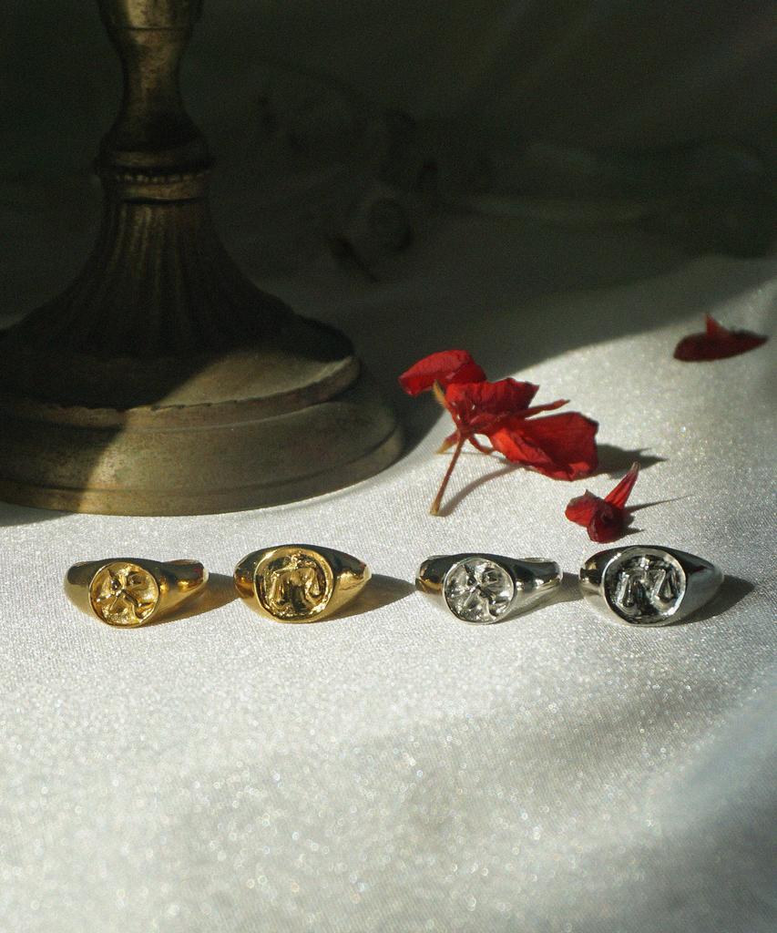 Bizarre Jewelry Engraved Ring (Angel & Scales)