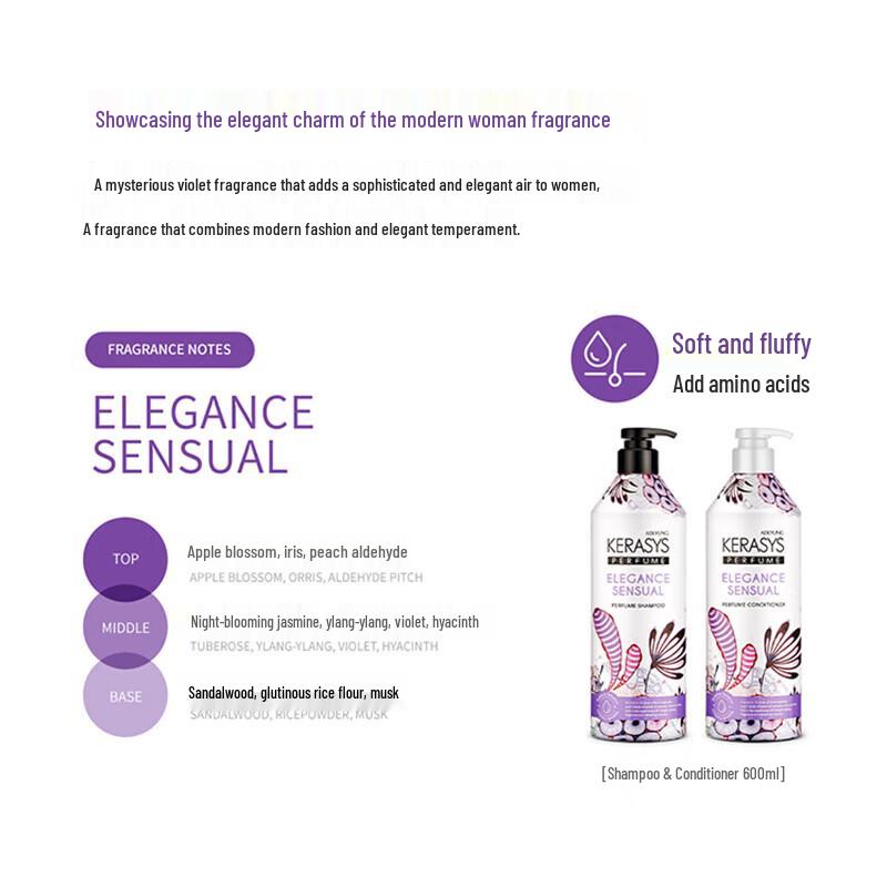 Aekyung Kerasys Classic Perfumed Shampoo Elegant Violet Scent 600ml