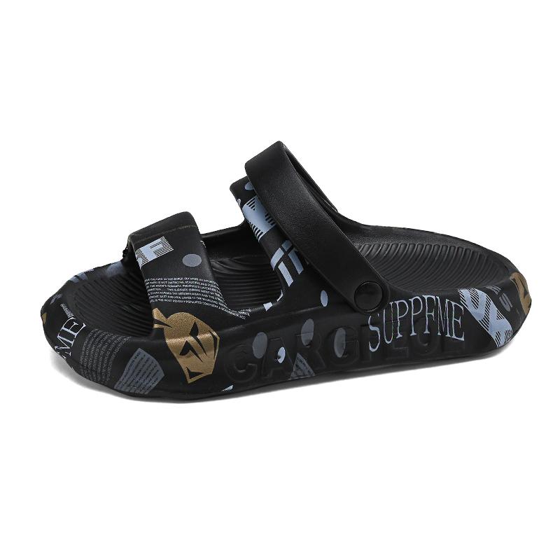 

2024 Новые мужские сандалии уличные пляжные сандалии удобные повседневные шлепанцы мужская обувь обувь для дома ванной комнаты легкие 38-39