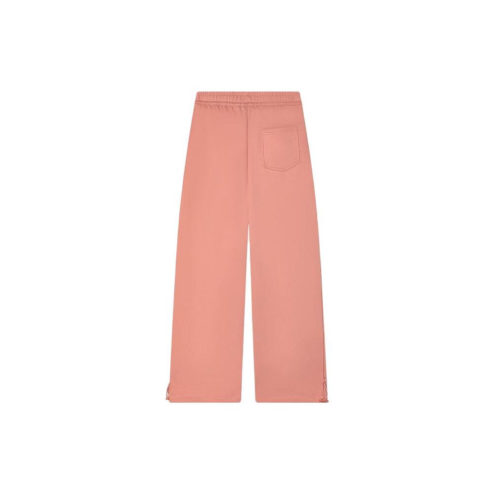 Fila Solid Color Logo Mid Waist Straight Leg Casual Pants Women Bottoms Pink F51W349605A-PK