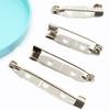 100Pcs Practical Alloy Brooch Bar Backs Safety Pins with Holes for Jewellery Findings