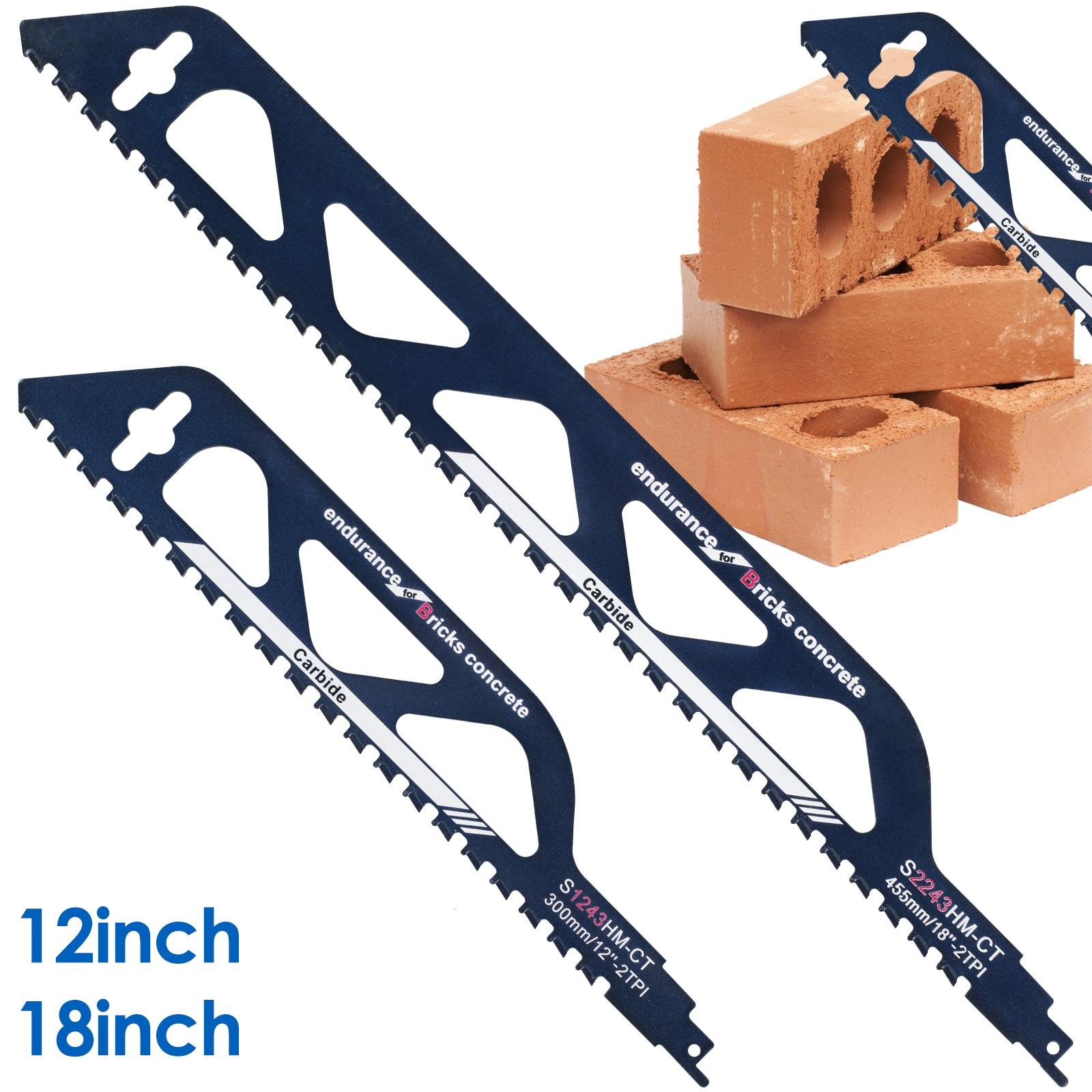 

Reciprocating Saw Blade 12/18in Universal Cutting Recip Sabre Saw Blade Alloy Steel Brick Concrete Stone Demolition Cutting Tool 12inch