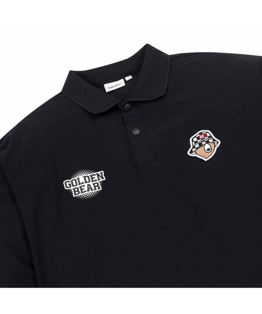 Goldeunbeeo (M) Checker Board Patterned Logo Collar T-Shirt G4Tam26411Bkx