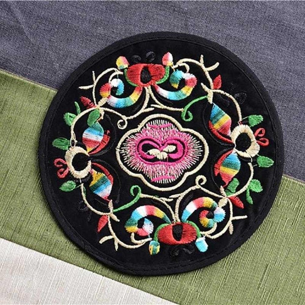 Vintage Chinese Embroidery Insulation Pad Cloth Teacup Placemats Durable Table Mats Table