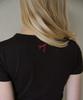 5OML Slim Crop Back Ribbon T-Shirt (Black)