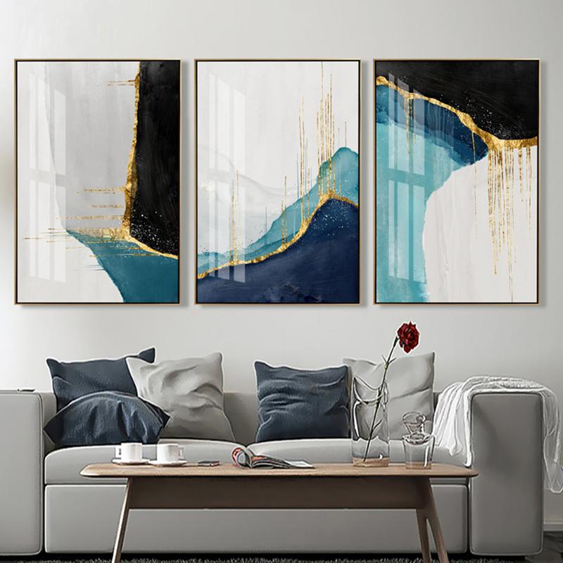 Abstract Shape Traces of Pigment Gravity Painting Simple Canvas Art Poster Print Modern Wall Picture Living Room Corridor Decor