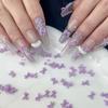 50Pcs For A Chic And Trendy Manicure Look Ribbon Bowtie Nail Charms Light Luxury Ins-Style Nail Art With 3D Resin Decor