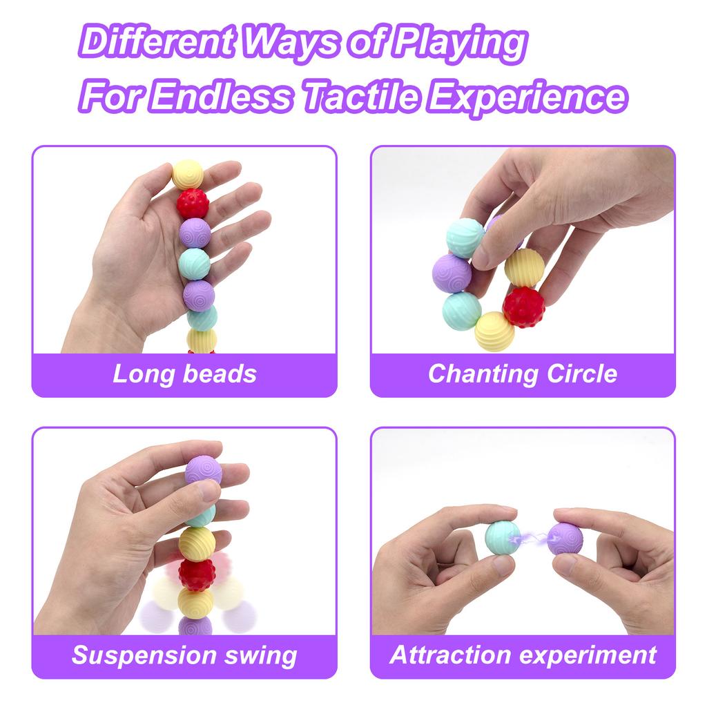 4PCS/Set Magnetic Balls Fidget Toy Antistress Anxiety Stress Relief Sensory Toy Magnet Ball for Adult Kids Autism ADHD Gifts