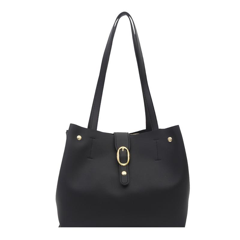 

Bag women s bag new new product texture large capacity simple shoulder bag portable tote bag чёрный