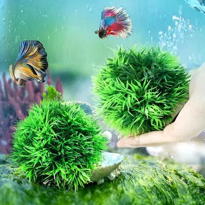 Plantă Acvatică Artificială Colorată Mingi Con de Pin Iarbă Acvariu Ornament Mingi Decorative Terrarium Aquascaping Decor Ornament pentru Acvariu
