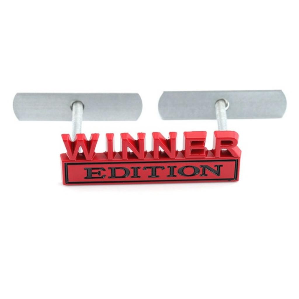 1Pc 3D Metal Winner Edition Logo Car Front Grille Badge Side Fender Rear Trunk Emblem Sticker Decal