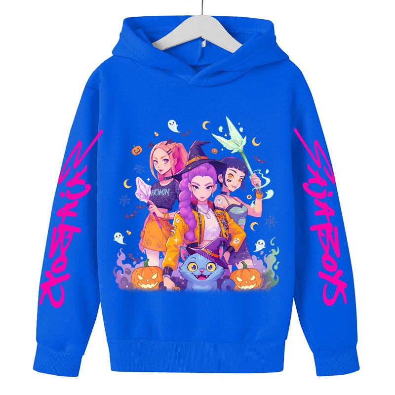 Movie New Kids K-Pop Demon Hunters Hooded Tops Toddler Girl Clothes KPop Demon Hunters Hoodie Girls Fashion Casual Sweatshirt