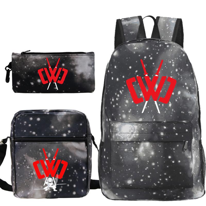 Popular game merchandise printed backpack popular student bag three-piece set
