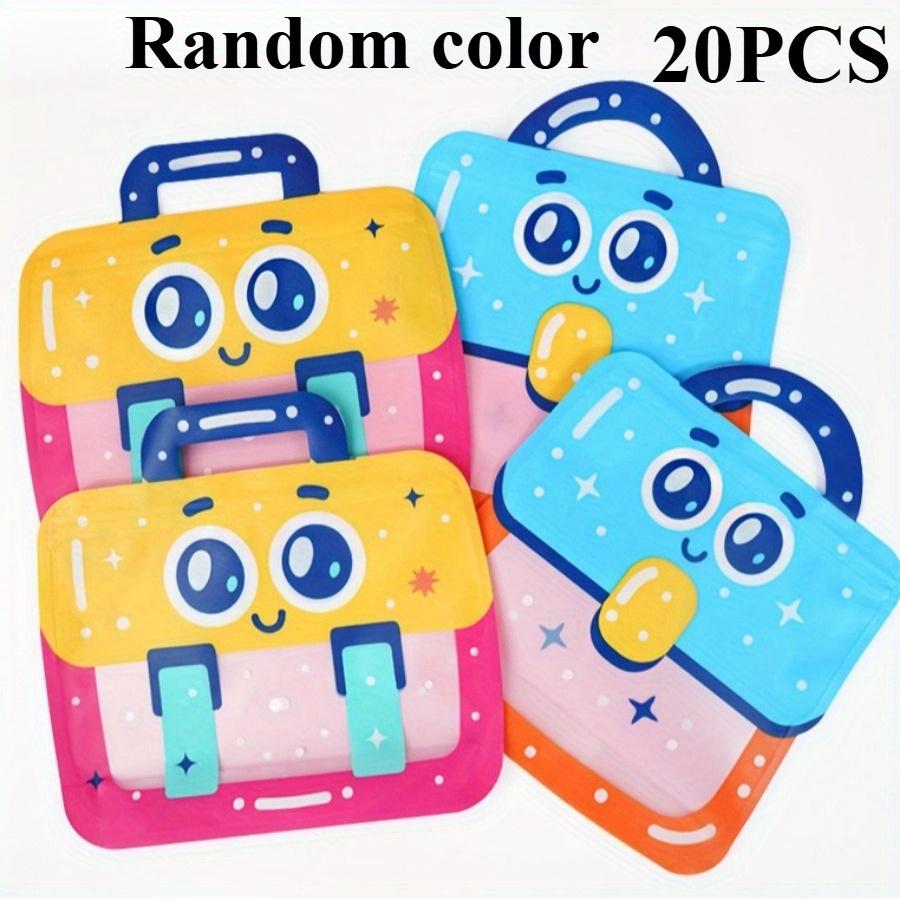 

20 шт. Красочные пакеты с мультяшными персонажами на зип-застежке Прочные пластиковые подарочные пакеты для вечеринок для закусок, конфет и печенья Идеально подходят для праздников и торжеств, 20pcs
