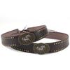 Adjustable PU Hat Band With Metal Rivet Studs Embossed Pattern For Western Costume And Everyday Wear Hat Decoration