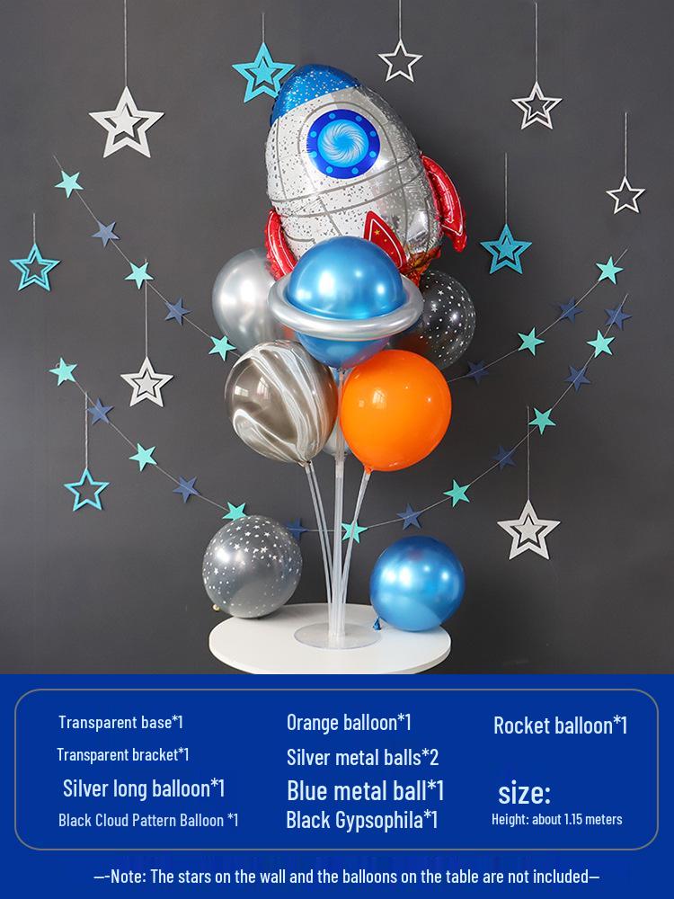 Space-Themed Astronaut Birthday Decorations for Boys: Floating Balloons & Party Supplies