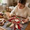 Anpassbare Weihnachtsfeier-Gastgeschenke Weihnachten DIY Gesteppte Schleife Nähen Bastelset, Vorgeschnittene Patchwork-Stoffkunst für Set, Türhänger Wand Kaminsims Heimdekoration
