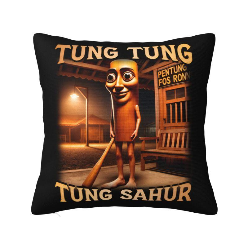 Italian Brainrot Cappuccino Assassino Throw Pillow Case Home Decorative Cushions Cover For Sofa Car Square Polyester Pillowcase