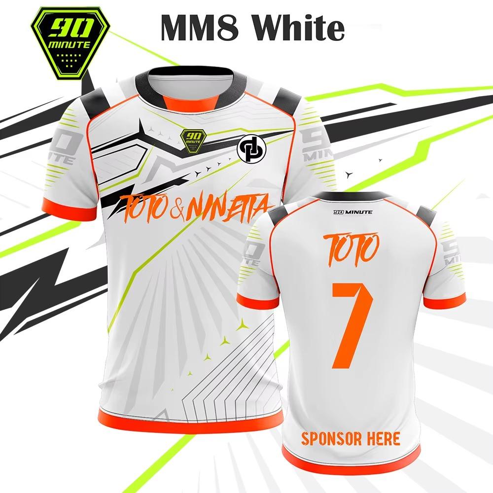 Summer New 90 Minutes Series MM8 Jerseys Football T-shirts Outdoor Sports Breathable Quick-drying Tops Crewneck Tees