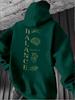 American-style abstract minimalist men's hooded sweatshirt with gold thread print, perfect for casual everyday wear in autumn and winter.