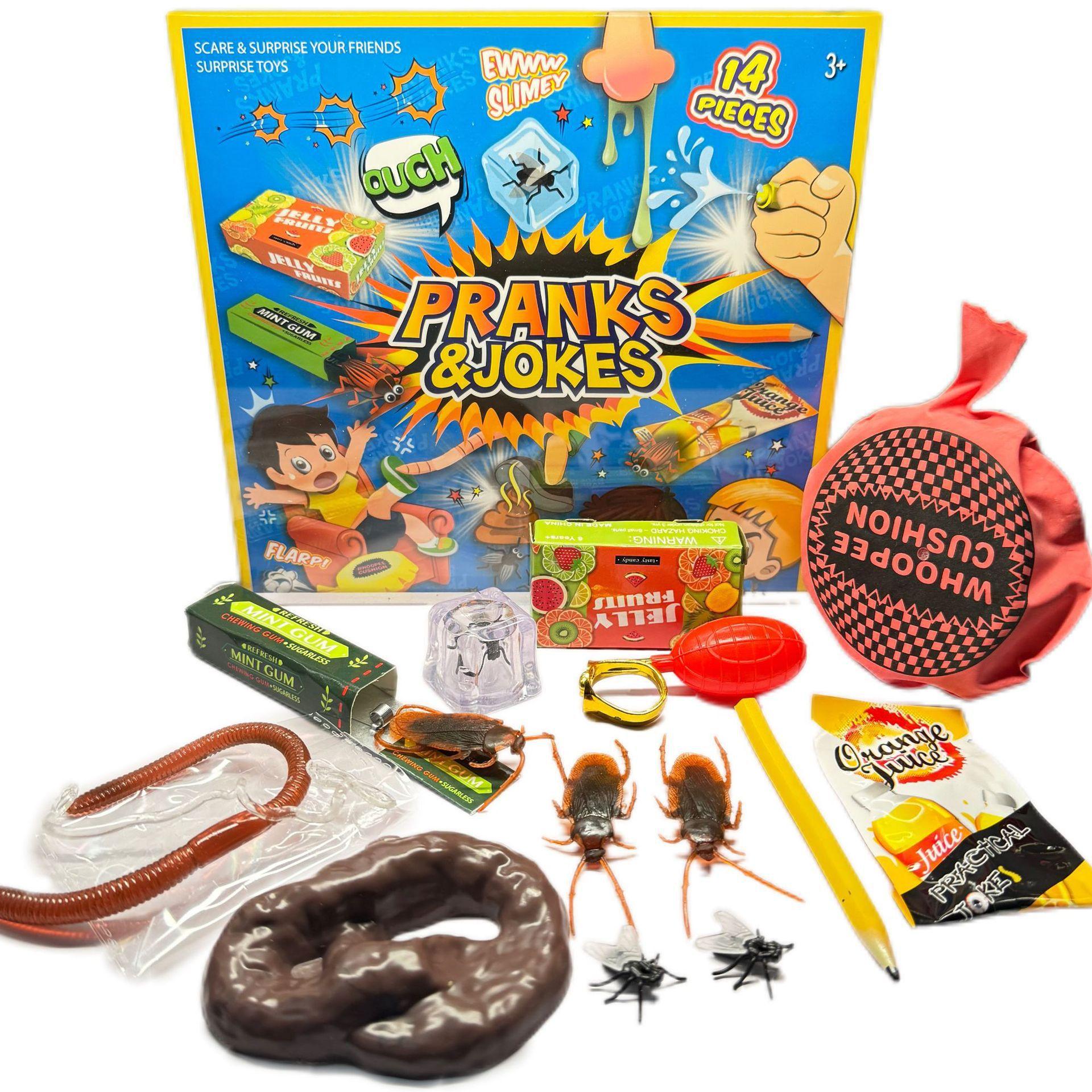 

Trick Plaything Nice Decor Good Gift For Kids Present Box Set, April Fool S Day Playful Present Box, Fly Gum Fart Pad Other